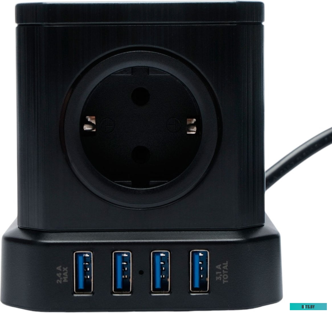 Сетевой фильтр Cablexpert TWR-9-U4-B-2 Tower, 9р, 16А, 4хUSB, 3.1А, 2м, ур.защиты 4+, черный TWR-9-U4-B-2