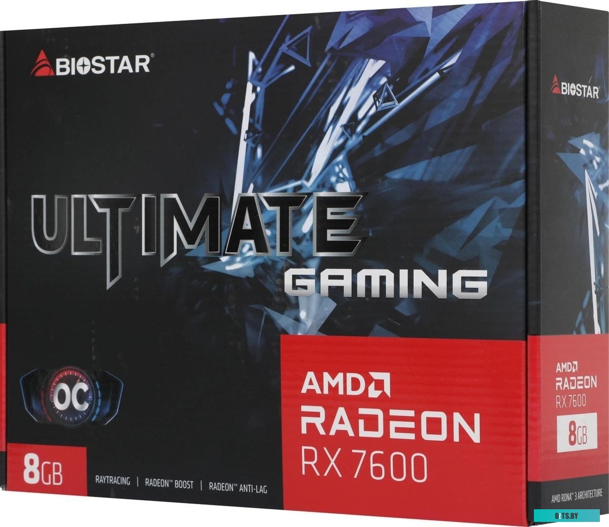 Видеокарта Biostar AMD  Radeon RX 7600 VA76S6RM81 RX7600 OC 8ГБ GDDR6, OC,  Ret VA76S6RM81