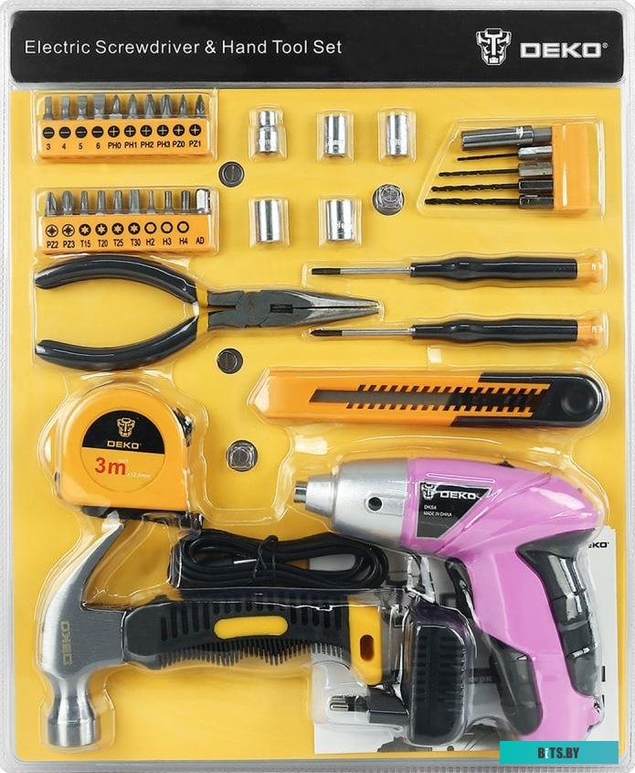 Электроотвертка Deko DKS4 SET 36 063-4109 (с 1-им АКБ, набор оснастки)