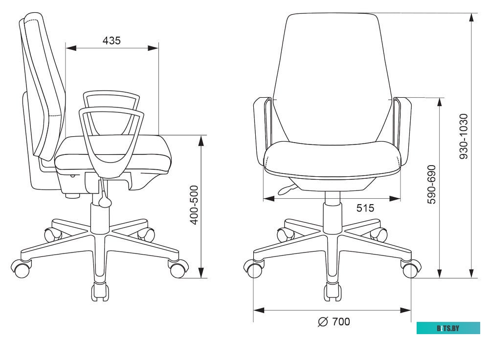 Офисное кресло (Стул) Бюрократ CH-545/38-415 (черный) <CH-545/418-BLACK>