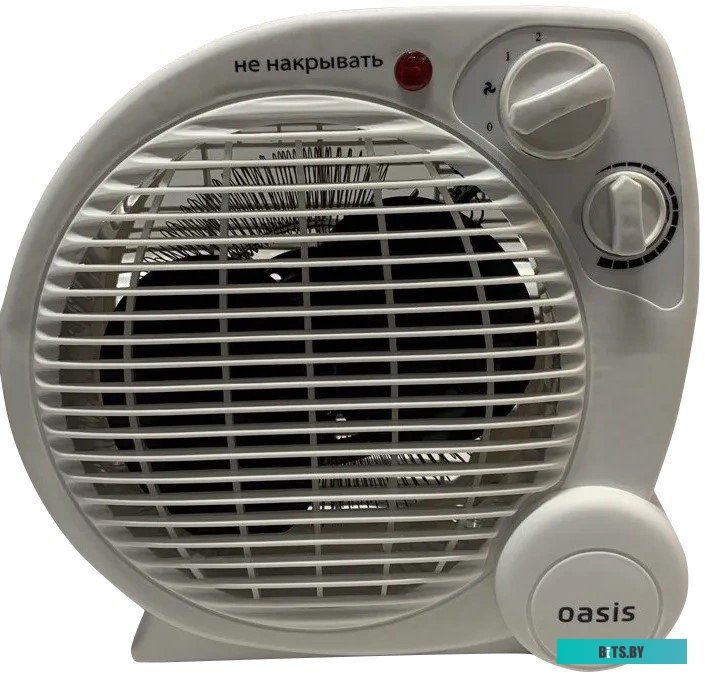 SP-20R Тепловентилятор cпиральный OASIS SP-20R,  2000Вт,  2 режима, белый