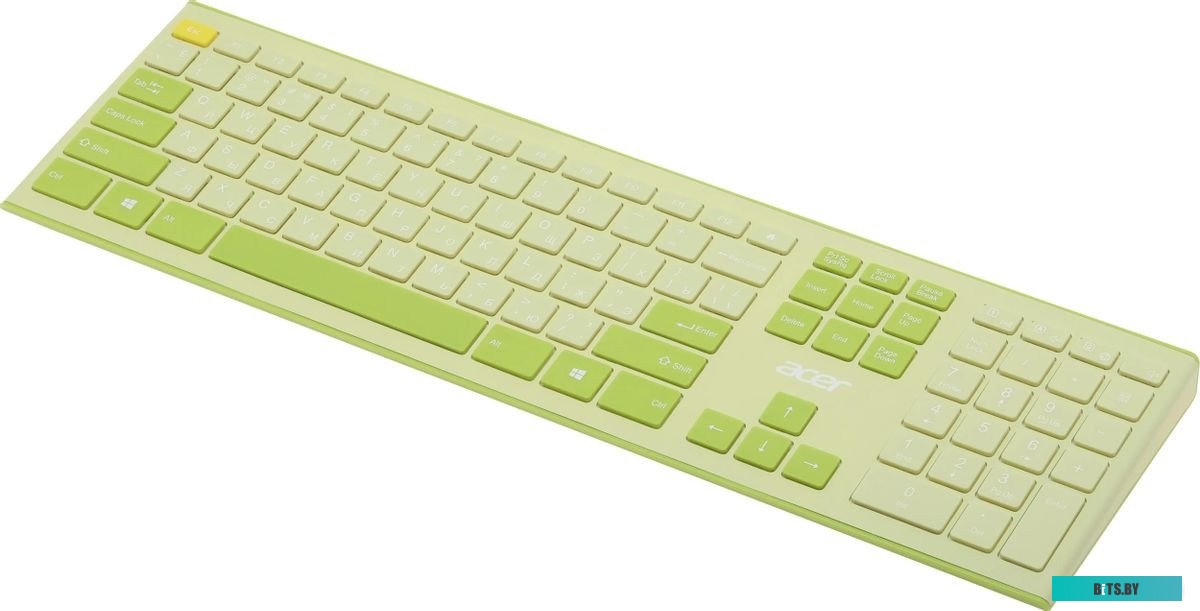 Комплект (клавиатура+мышь) Acer OCC205, USB, беспроводной, зеленый [zl.accee.00e]