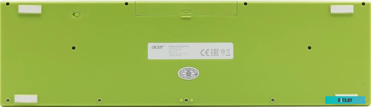 Комплект (клавиатура+мышь) Acer OCC205, USB, беспроводной, зеленый [zl.accee.00e]