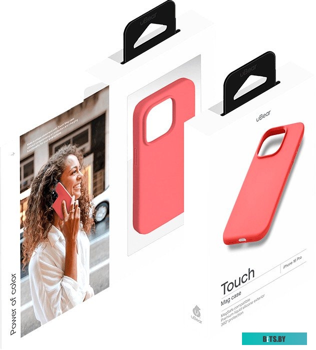 CS409CR63PTH-I24M uBear Touch Mag Case для Apple iPhone 16 Pro (коралловый)