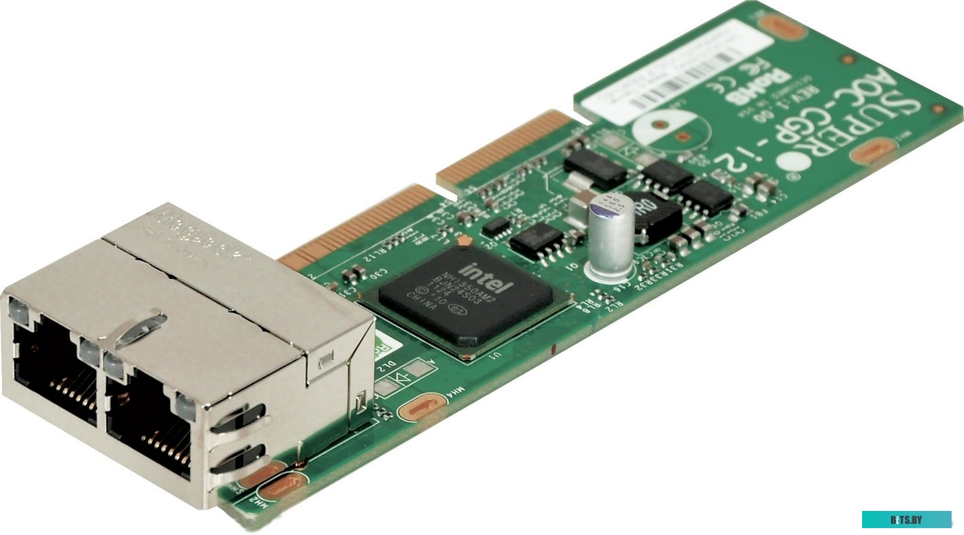 Сетевая карта Supermicro AOM-CGP-I2M Intel i350 MicroLP 2-port Gigabit Ethernet Card AOM-CGP-I2M