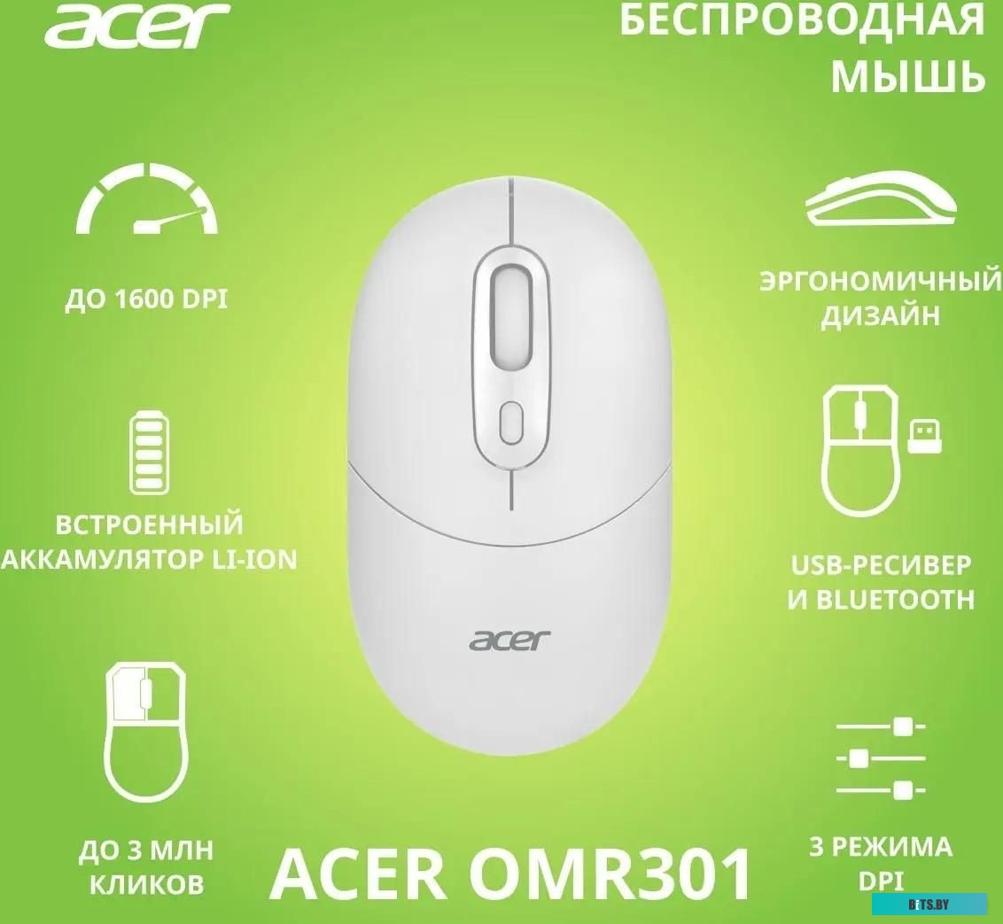 Мышь Acer OMR301 (белый)