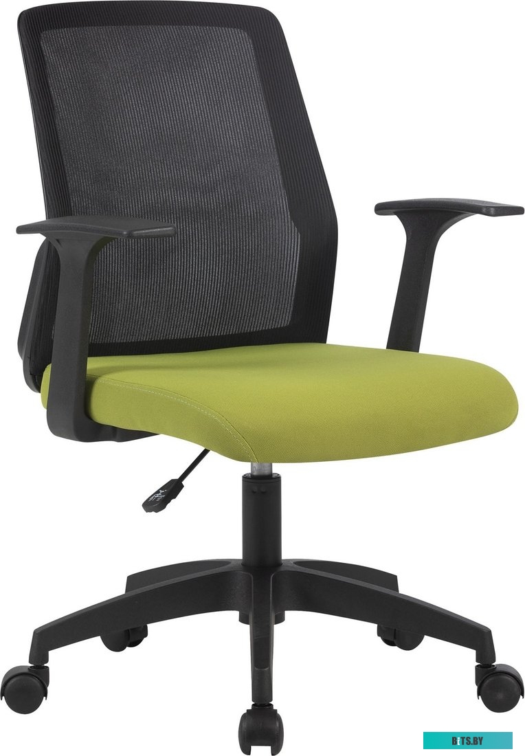 Кресло Cactus CS-MC222-BKGN черный сиденье салатовый сетка/ткань низк.спин. крестов. пластик пластик черный CS-MC222-BKGN