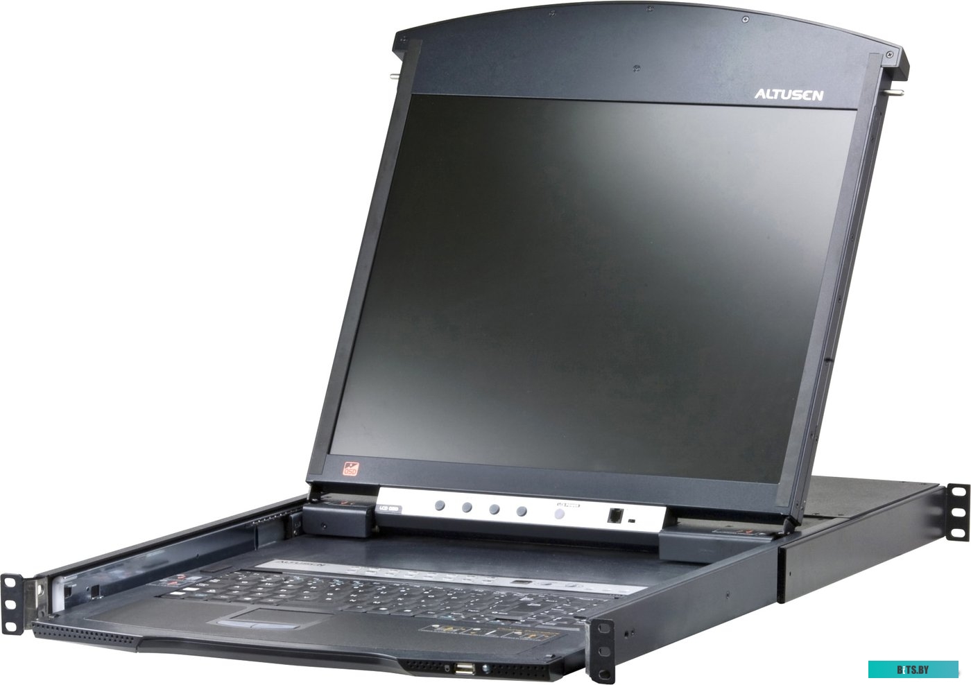 Aten KL1516AiM-AXA-RG 16-и портовый Dual Rail ЖК IP KVM-переключатель (IP KVM switch) с подключением по кабелю Cat5