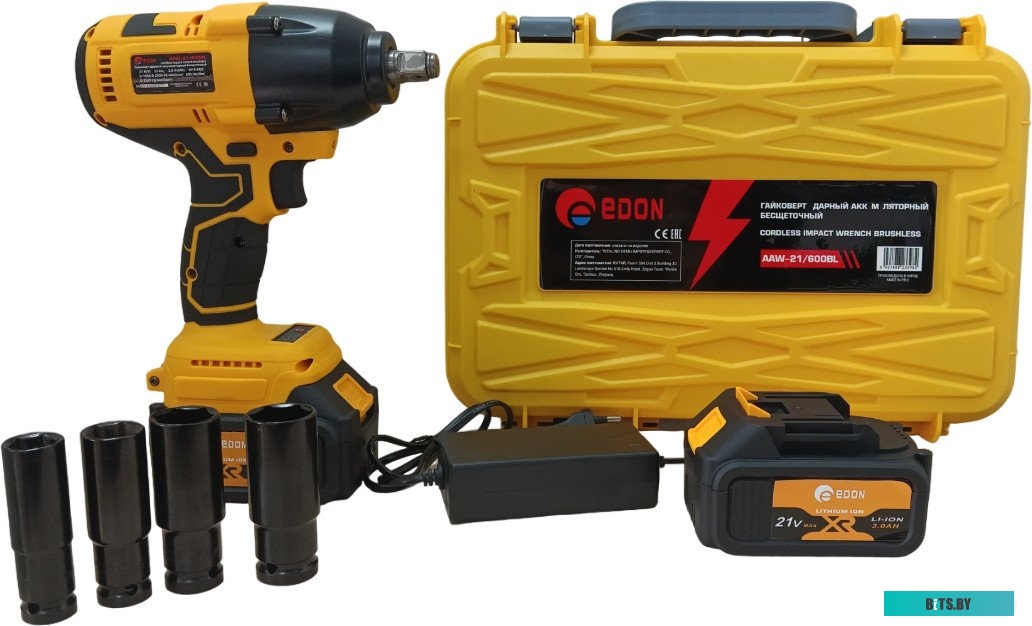 6937888233982 Edon AAW-21/600BL (с 2-мя АКБ, кейс, набор оснастки)