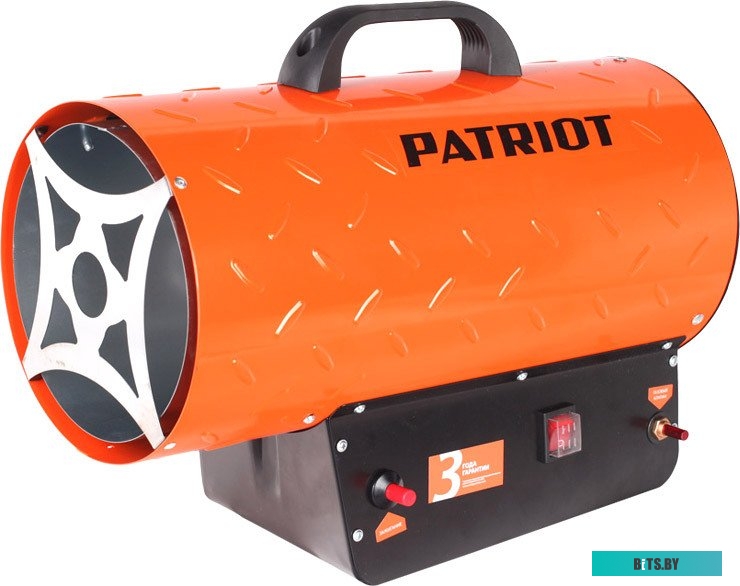 633445020 Калорифер газовый PATRIOT GS 16 [633445020] {Мощн. 16 кВт;Эл.двиг.: 25 Вт - 220 Вольт;  Тип газа: пропан/бутан; Расход: 0.9 кг/час; Вес: 4.4