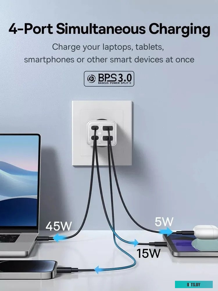 Зарядное устройство Baseus GaN6 Pro Fast Charger 2C+2U 65W P10162701213-00