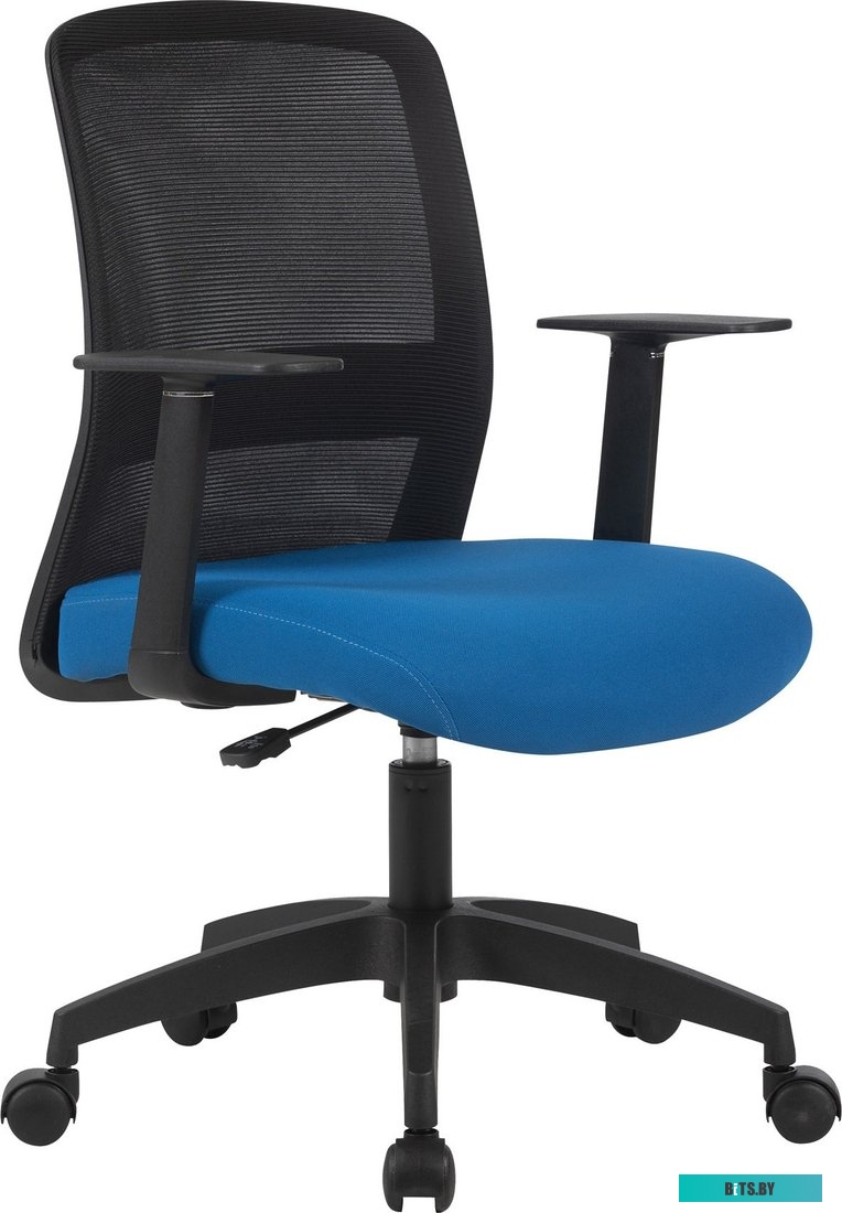 Кресло Cactus CS-MC333-BKBL черный сиденье темно-синий сетка/ткань низк.спин. крестов. пластик пластик черный CS-MC333-BKBL