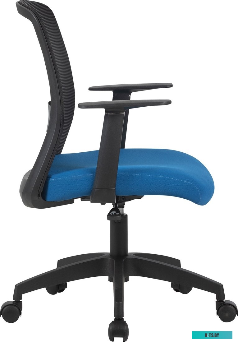 Кресло Cactus CS-MC333-BKBL черный сиденье темно-синий сетка/ткань низк.спин. крестов. пластик пластик черный CS-MC333-BKBL