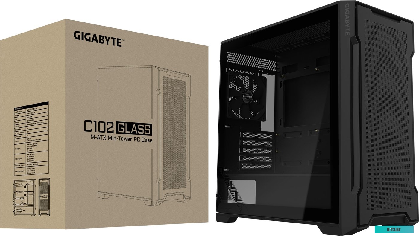 Корпус Gigabyte C102B 28300-C102B-2CRR