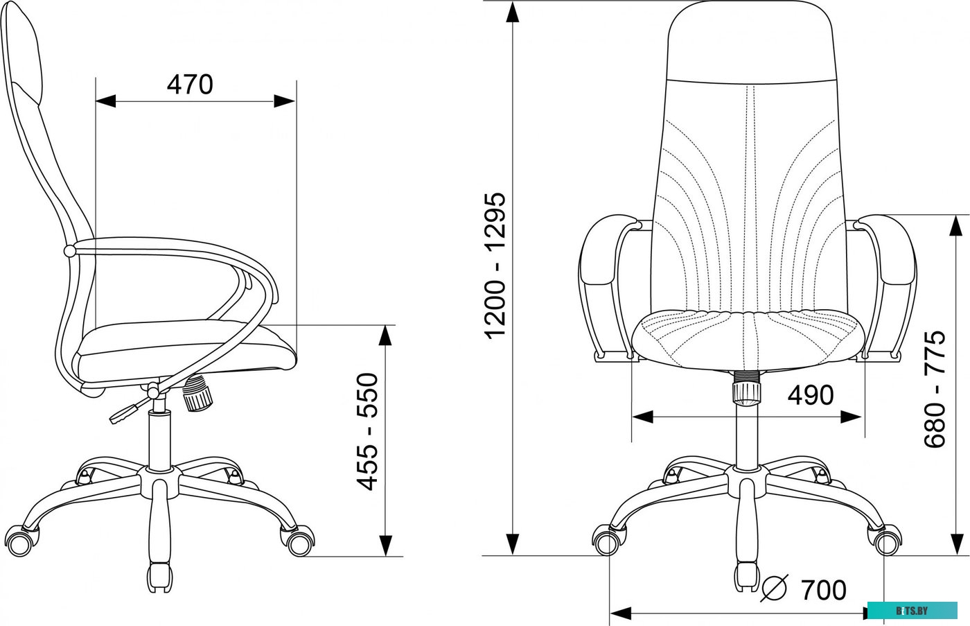 CH-610SL/FABR-DGREY Бюрократ CH-610SL (темно-серый)