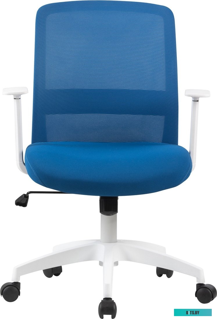 Кресло Cactus CS-WMC333-BL темно-синий сиденье темно-синий сетка/ткань низк.спин. крестов. пластик пластик белый CS-WMC333-BL