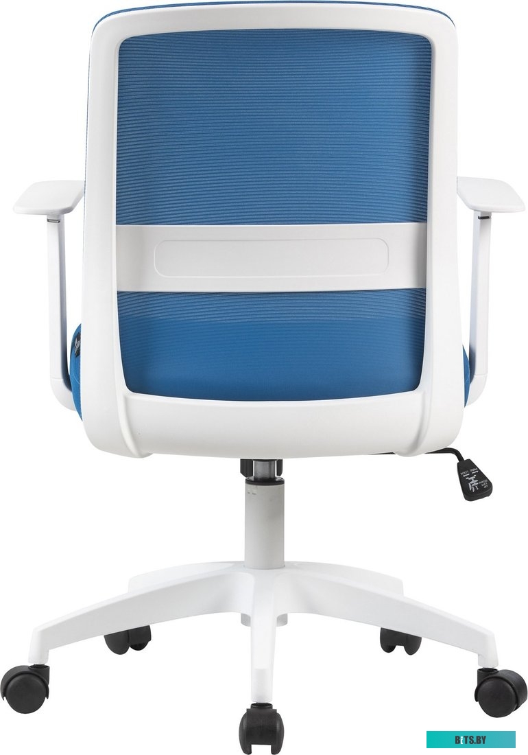 Кресло Cactus CS-WMC333-BL темно-синий сиденье темно-синий сетка/ткань низк.спин. крестов. пластик пластик белый CS-WMC333-BL