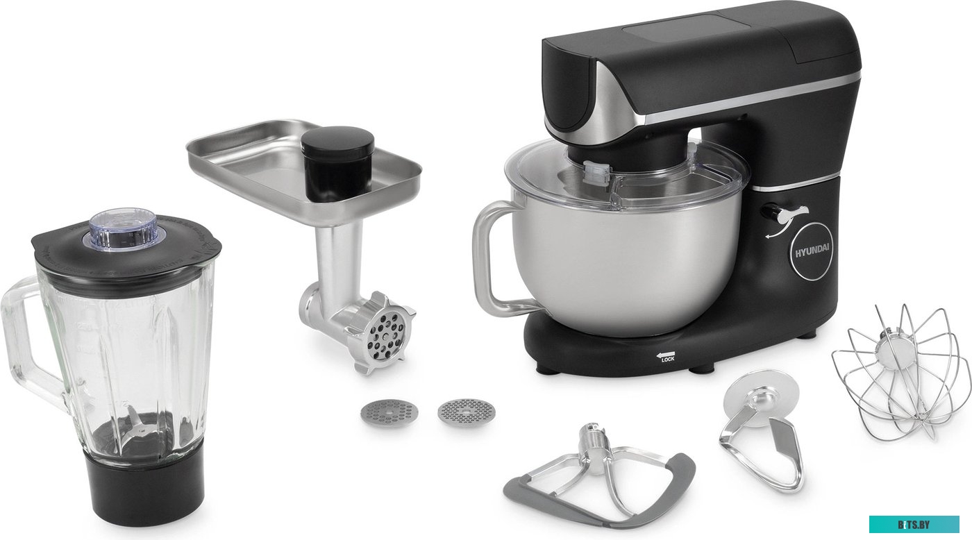 HYM-S8591 Кухонная машина Hyundai HYM-S8591,  черный / серебристый