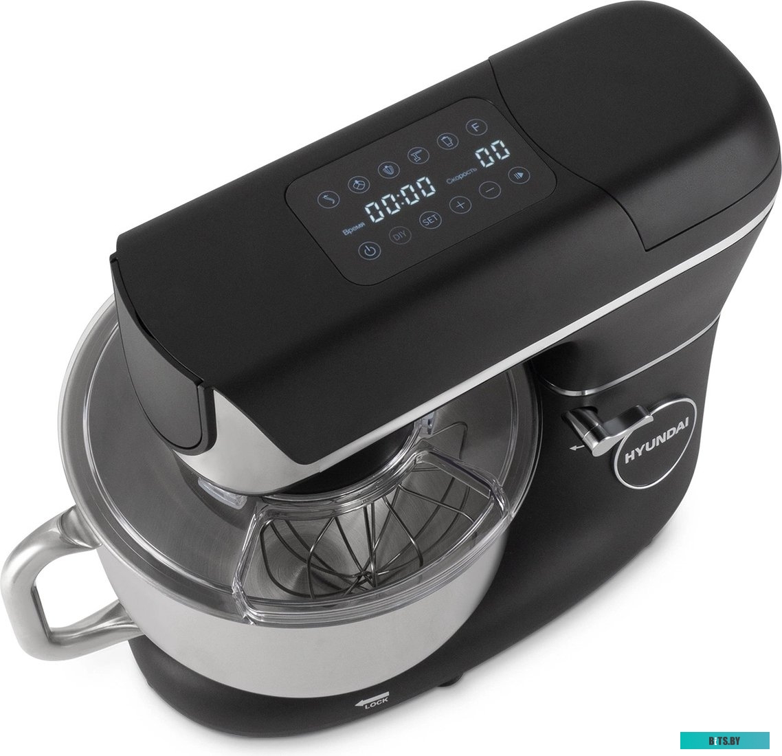 HYM-S8591 Кухонная машина Hyundai HYM-S8591,  черный / серебристый