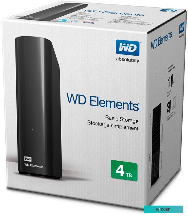 Внешний жесткий диск Western Digital Elements Desktop WDBWLG0040HBK-EESN
