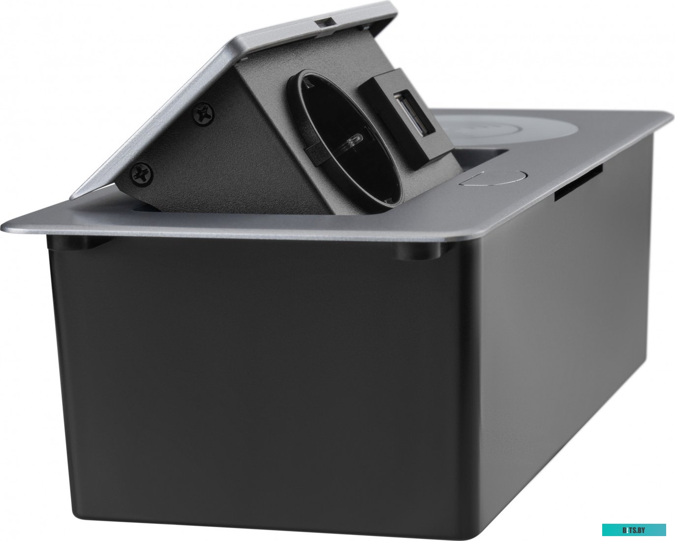 Розетка Cactus CS-SOCKET-USBA-WLESS для столешницы серебристый