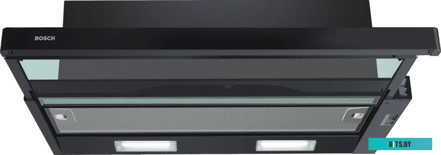 DFT63CA60Q Serie 2, встраивамая вытяжка с выдвижным экраном, 60 см, цвет черный, производительность до 300 м3/ч, режим отвода/циркуляции, 3 ступени мо