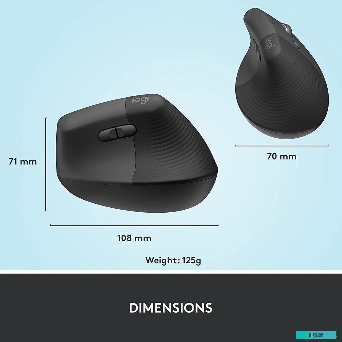Мышь Logitech Lift белый оптическая (4000dpi) silent беспроводная BT/Radio USB для ноутбука (5but) 910-006486