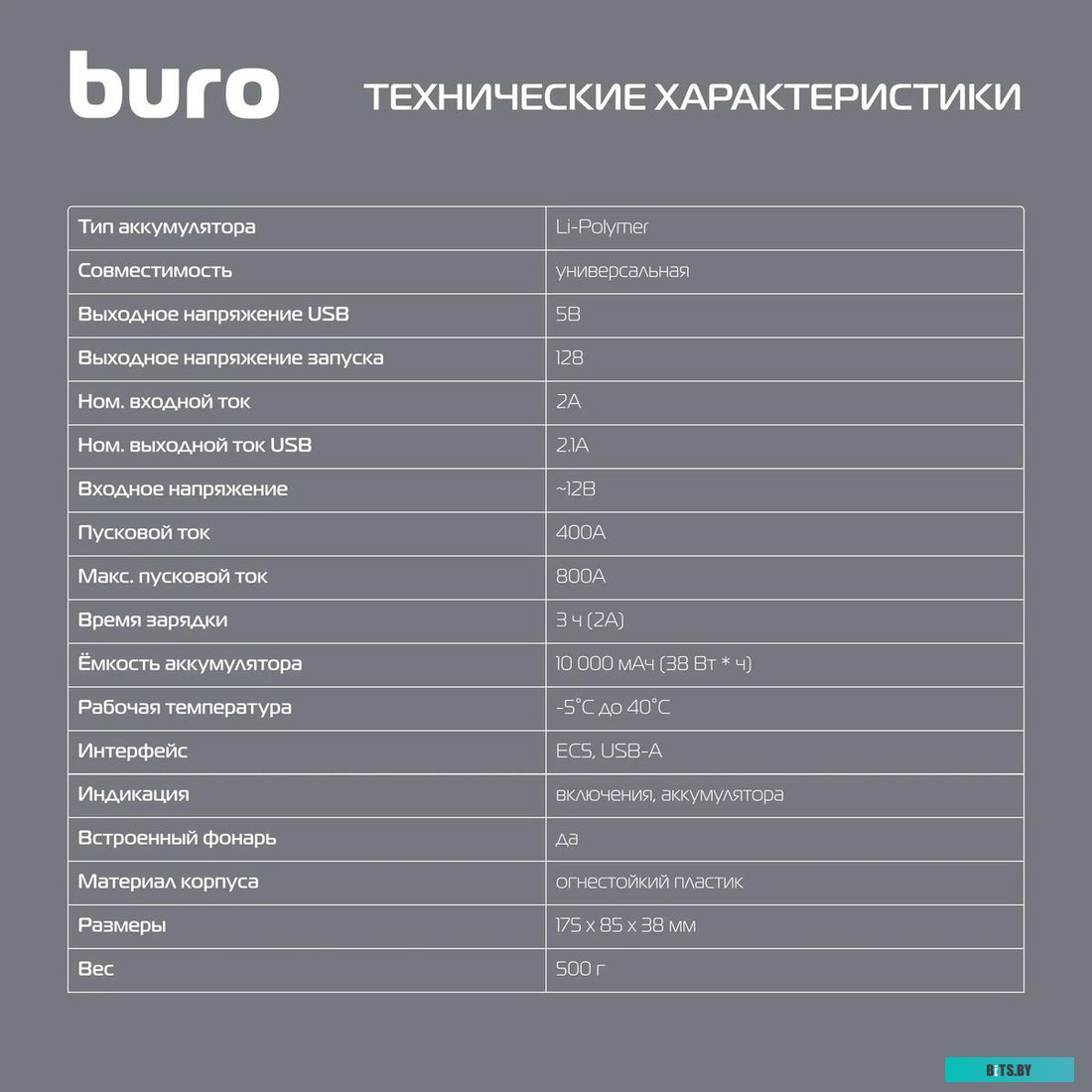 SJ-K70 Пуско-зарядное устройство Buro SJ-K70