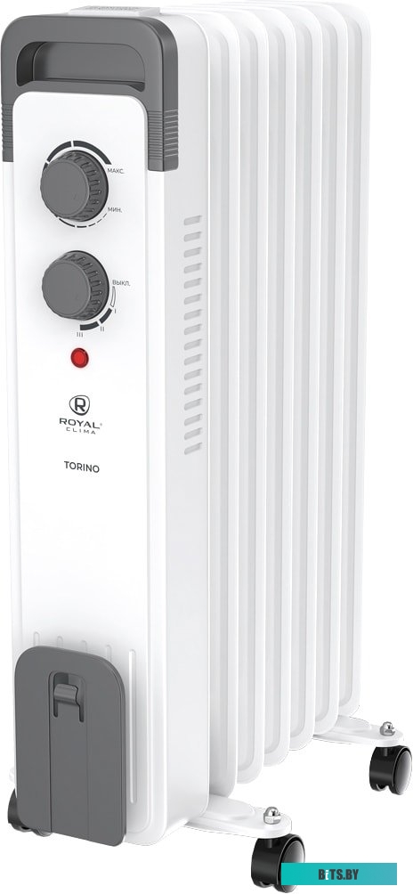 ROR-T7-1500M Масляный радиатор Royal Clima Torino ROR-T7-1500M, с терморегулятором, 1500Вт, 7 секций, 3 режима, белый