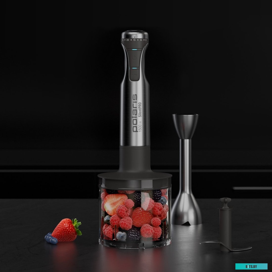 PHB 1591L Блендер POLARIS PHB 1591L Silent,  погружной,  нержавеющая сталь