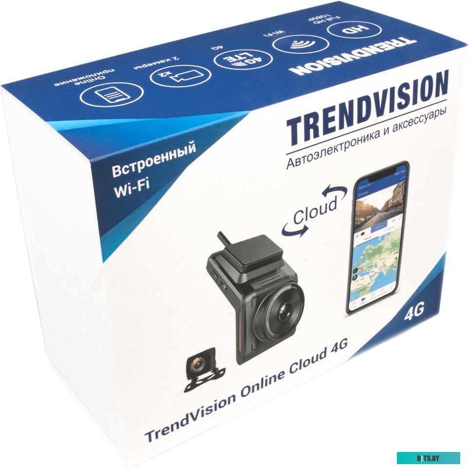 Видеорегистратор-радар детектор-GPS информатор (3в1) TrendVision Online Cloud 4G <TVOC4G>