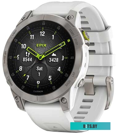 Умные часы Garmin Epix Sapphire Gen 2 (серебристый титан/белый) <010-02582-21>