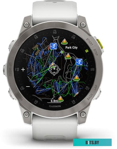 Умные часы Garmin Epix Sapphire Gen 2 (серебристый титан/белый) <010-02582-21>