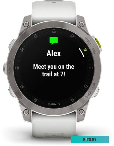 Умные часы Garmin Epix Sapphire Gen 2 (серебристый титан/белый) <010-02582-21>