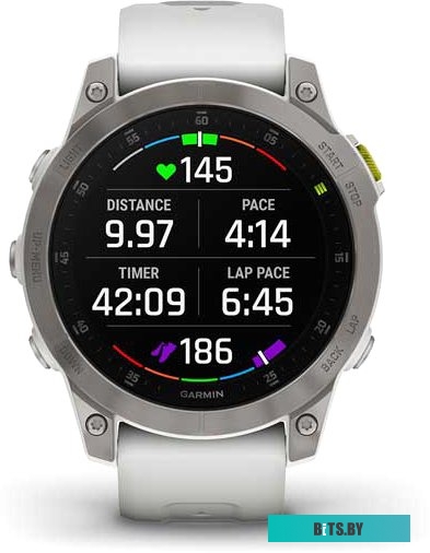 Умные часы Garmin Epix Sapphire Gen 2 (серебристый титан/белый) <010-02582-21>