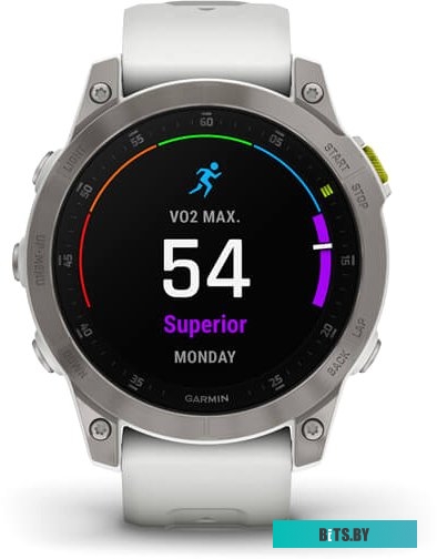 Умные часы Garmin Epix Sapphire Gen 2 (серебристый титан/белый) <010-02582-21>