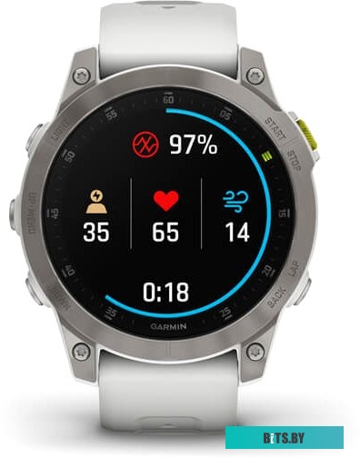 Умные часы Garmin Epix Sapphire Gen 2 (серебристый титан/белый) <010-02582-21>