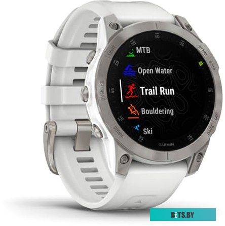 Умные часы Garmin Epix Sapphire Gen 2 (серебристый титан/белый) <010-02582-21>
