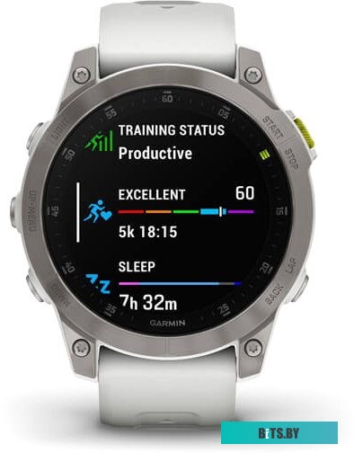 Умные часы Garmin Epix Sapphire Gen 2 (серебристый титан/белый) <010-02582-21>