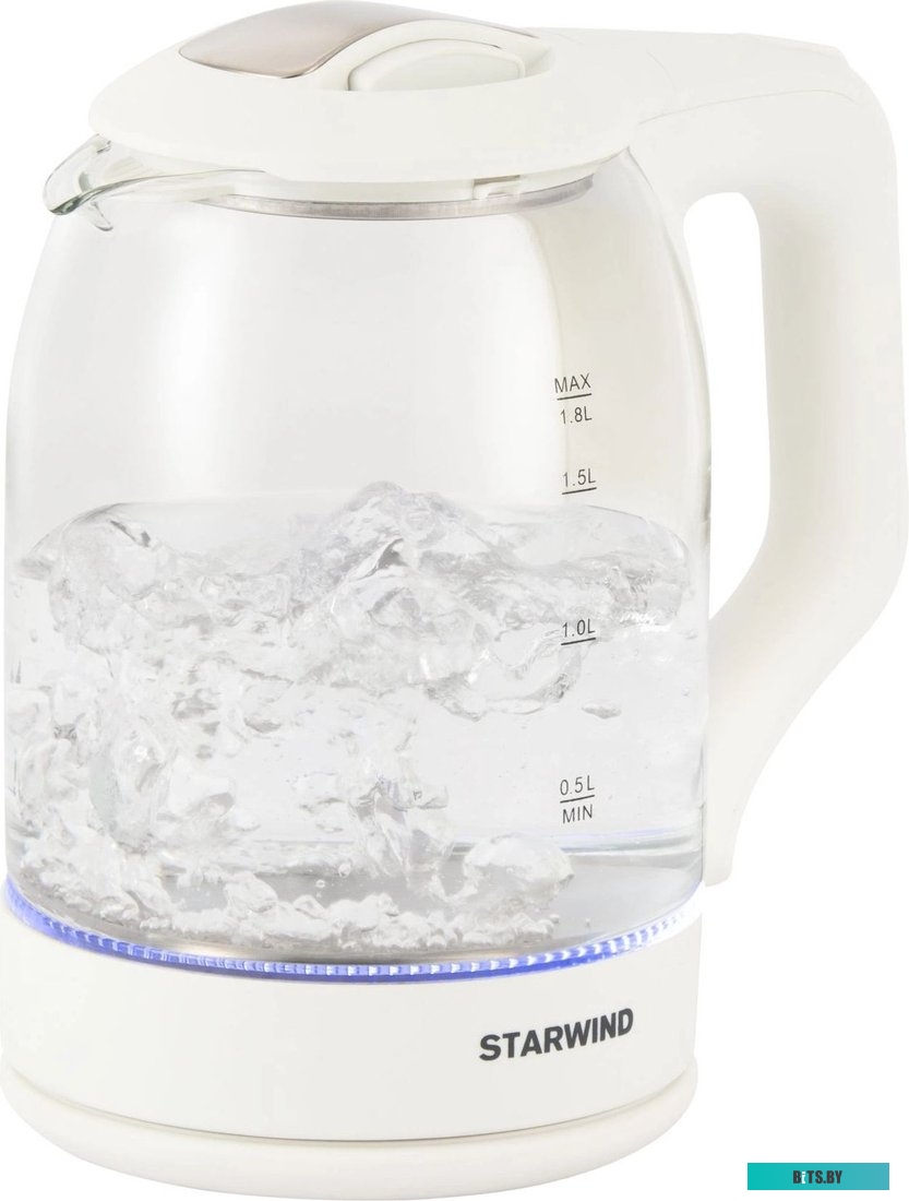 SKG1056 Чайник электрический StarWind SKG1056, 2000Вт, белый и прозрачный