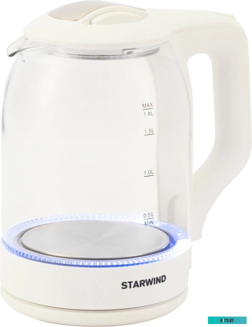 SKG1056 Чайник электрический StarWind SKG1056, 2000Вт, белый и прозрачный