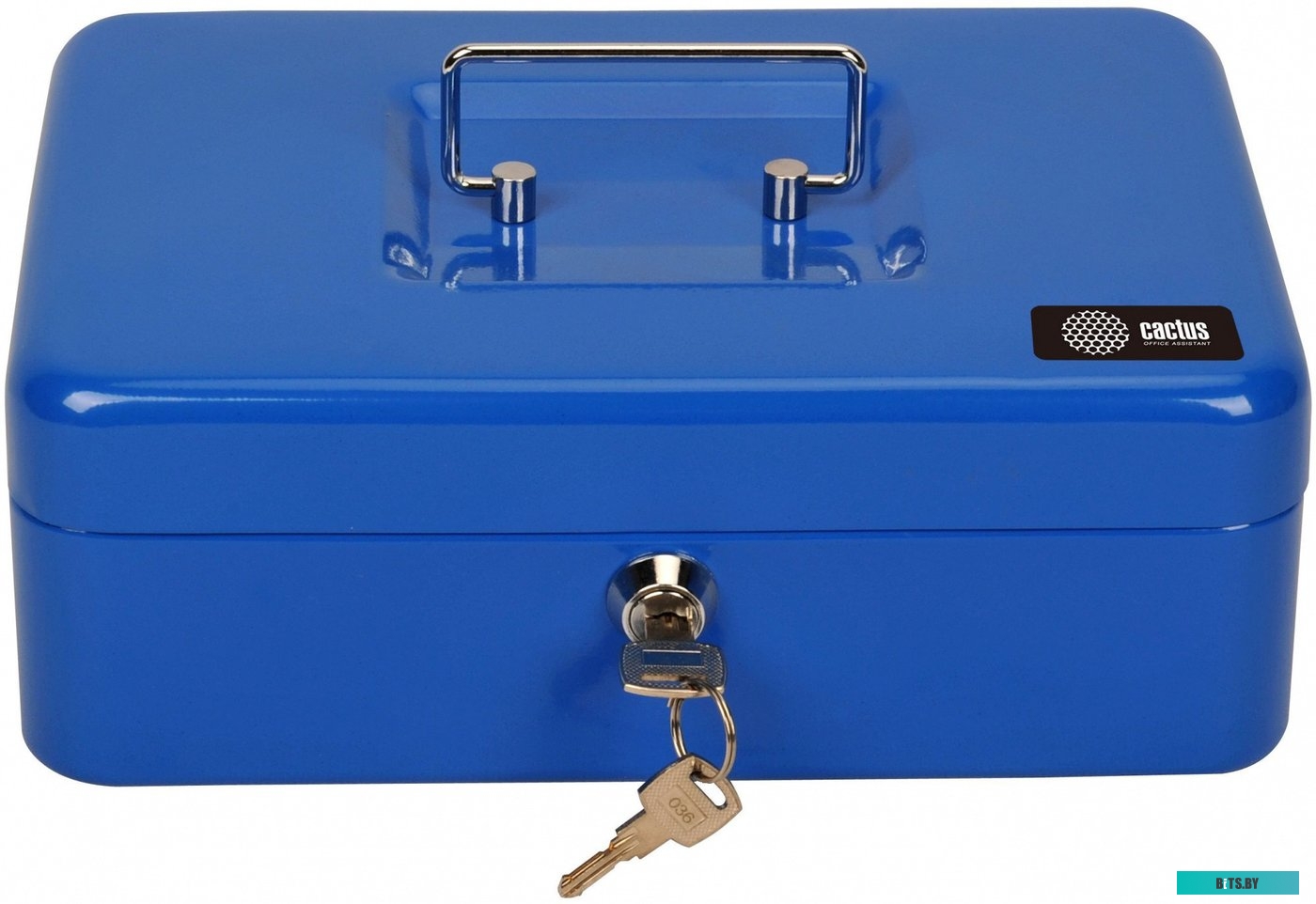 CS-CB-003BL Ящик для денег без номинала Cactus CS-CB-003BL 90x250x180 синий сталь 1.367кг