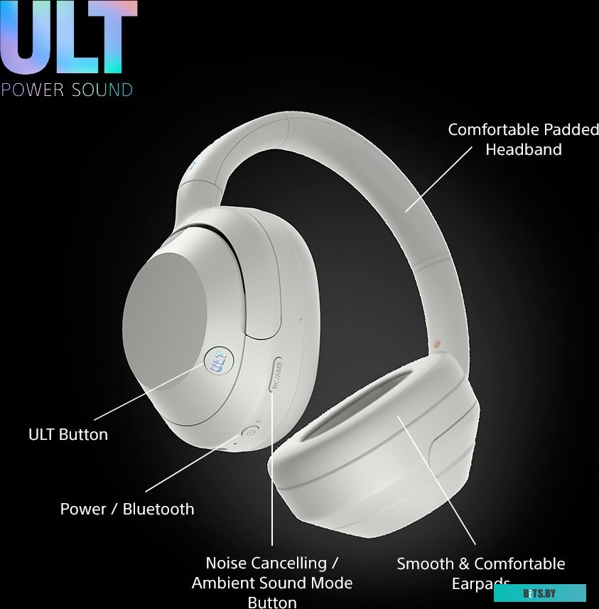WHULT900N/B Наушники Sony WH-ULT900N, 3.5 мм/Bluetooth, накладные, черный [whult900n/b]
