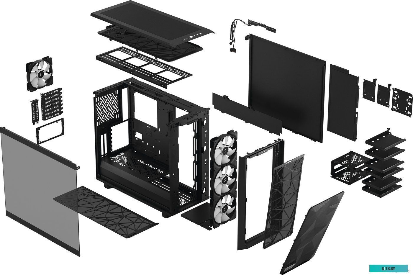 Корпус Fractal Design Meshify 2 RGB Black TG Light tint FD-C-MES2A-06