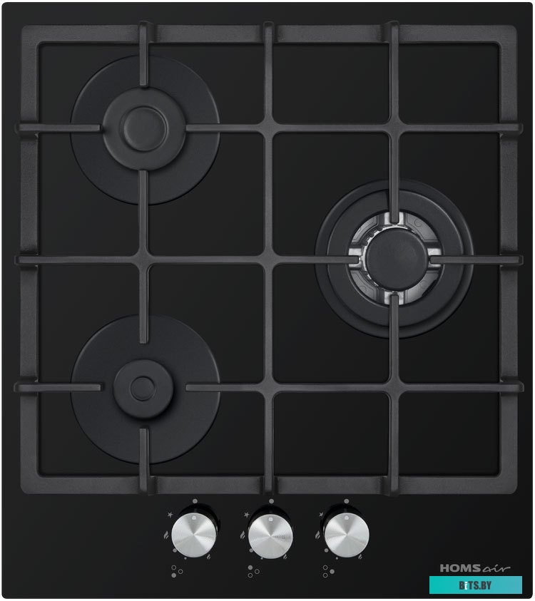 HGG433TGCBK Газовая варочная панель HOMSAIR HGG433TGCBK,  независимая,  черный