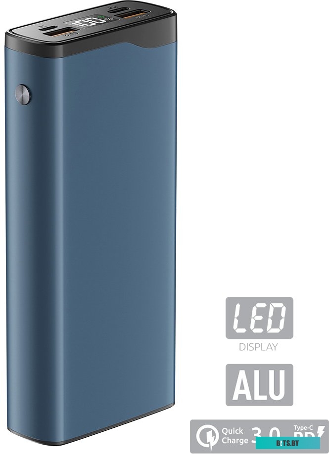 Портативное зарядное устройство Olmio QL-20 20000mAh (голубой) <043986>