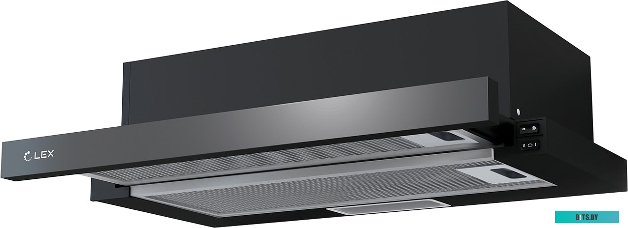 CHAT000037 Встраиваемая вытяжка LEX Hubble G 600, управление кнопочное, черный/стекло черное [chat000037]