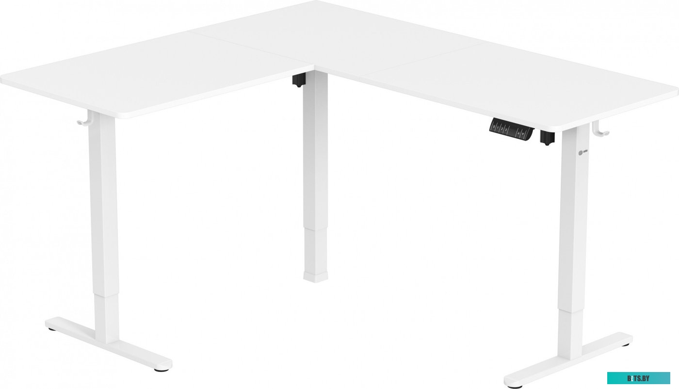 Стол для компьютера Cactus угловой подъёмный столешница МДФ белый каркас белый 140x72x60см (CS-EDXL-WWT) CS-EDXL-WWT