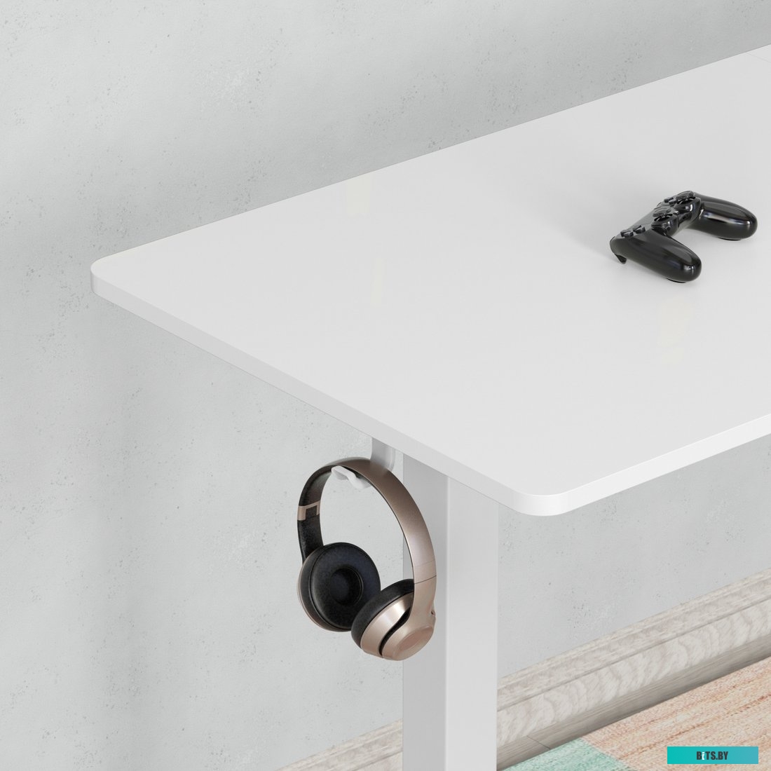 Стол для компьютера Cactus угловой подъёмный столешница МДФ белый каркас белый 140x72x60см (CS-EDXL-WWT) CS-EDXL-WWT