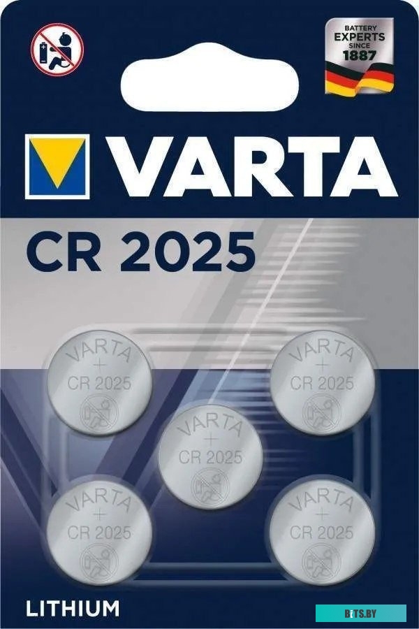 6025229405 Varta Lithium CR2025 3V 6025229405 (5шт)